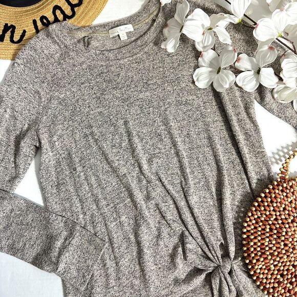 Nine Britton Stitch Fix Billie Tie Front Brushed Knit Long Sleeve Top - Picture 8 of 9